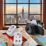 Solight PA03USA, cestovný adaptér USA USB A+C pre použitie v Spojených štátoch, typ B