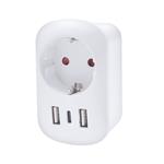 Solight PA03USAPD20, cestovný adaptér s USB A+C 20W PD do Spojených štátov, typ B