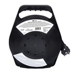 Solight PB21, predlžovací kábel 230V 4x zásuvka 10,0m na navíjacom bubne čierny