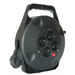 Solight PB21, predlžovací kábel 230V 4x zásuvka 10,0m na navíjacom bubne čierny