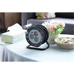 Solight PB24, predlžovací prívod na bubne 12m, 3 zásuvky, čierny kábel, 3x 1,5mm2