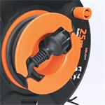 Solight PB30, predlžovací prívod - na bubne, vonkajší, 1 zásuvka, čierny, gumový kábel, 25m