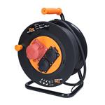 Solight PB40, predlžovací prívod - na bubne, zásuvky 400V + 230V, 25m kábel guma-neopren 5x1,5mm2, IP44