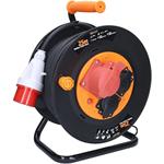 Solight PB40, predlžovací prívod - na bubne, zásuvky 400V + 230V, 25m kábel guma-neopren 5x1,5mm2, IP44