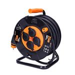 Solight PB41, predlžovací prívod na bubne, 4 zásuvky, 25m, neopren, 3x 2,5mm2, IP44