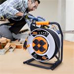 Solight PB43, predlžovací prívod na bubne, 4 zásuvky, 40m, guma H07RN-F, 3x 2,5mm2, IP44