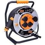 Solight PB43, predlžovací prívod na bubne, 4 zásuvky, 40m, guma H07RN-F, 3x 2,5mm2, IP44