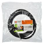 Solight PF38, flexo šnúra, 2.5m, 3 x 2.5mm2, gumová, čierna