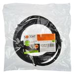 Solight PF38, flexo šnúra, 2.5m, 3 x 2.5mm2, gumová, čierna
