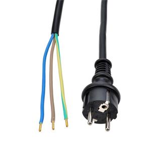 Solight PF61, flexo šnúra, 10m, 3 x 1.5mm2, gumová H07RN-F3, čierna