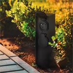 Solight PG04, záhradný stĺpik IP44, plast, 2 zásuvky, hranol, čierny