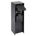 Solight PG12B, záhradný stĺpik IP44, hliník, 2 zásuvky, čierny