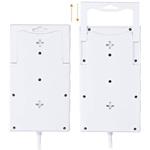 Solight PO80, prepäťová ochrana, 370J, 8 zásuviek, USB A+C, 2m, biela