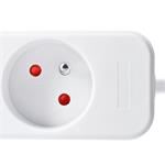 Solight PP04X, predlžovací prívod 5m, 3 zásuvky, 16A/3680W, PVC, biely