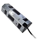 Solight PP103, prívodný predlžovací kábel 230V, 4x, 1.5m, strieborný, rohový dizajn