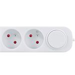 Solight PP113PD20, predlžovací prívod 3 zásuvky, USB A+C 20W PD, 5m, 3 x 1mm2, biely, vypínač