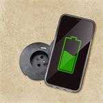 Solight PP119CWB, vstavaná zásuvka + USB A+C + Wireless 10W, otočné viečko, kábel 2m, čierna