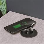 Solight PP119CWB, vstavaná zásuvka + USB A+C + Wireless 10W, otočné viečko, kábel 2m, čierna