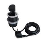 Solight PP122C-PD20, 1z + USB-C 20W PD vstavaná zásuvka, 2m, strieborná