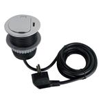 Solight PP122C-PD20, 1z + USB-C 20W PD vstavaná zásuvka, 2m, strieborná