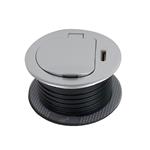 Solight PP122C-PD20, 1z + USB-C 20W PD vstavaná zásuvka, 2m, strieborná