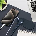 Solight PP124CB-PD20, 1z + USB A+C 20W PD vstavaná zásuvka s posuvným viečkom, 2m, matná čierna