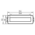 Solight PP126, USB výsuvný blok 3 zásuviek, hliník+plast, obdĺžnikový tvar, predlžovací prívod 1,9m, 3x1mm2, strie