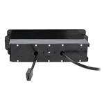 Solight PP126HDMI, USB výsuvný blok zásuviek, 2 zásuvky + HDMI + USB, hliník + plast, 3 x 1mm2, strieborný