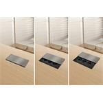 Solight PP128, vstavaný blok zásuviek s posuvným krytom, 3 zásuvky, 2m, strieborný