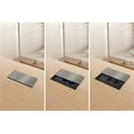 Solight PP128C-PD20, vstavaný blok zásuviek s posuvným krytom, 2 zásuvky, USB A+C 20W PD, 2m, strieborný