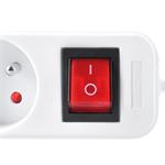 Solight PP13X, predlžovací prívod 5m, 3 zásuvky, vypínač, 16A/3680W, PVC, biely