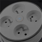 Solight PP147, 4z predlžovací prívod, 2m, 3 x 1mm2, biely, vypínač