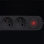 Solight PP152PD20, predlžovací prívod 5 zásuviek, USB A+C 20W PD, 3m, 3 x 1mm2, biely, vypínač