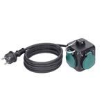 Solight PP326, predlžovací prívod kocka 5m, 3 zásuvky IP44, 3 x 1.5mm2, kábel guma H05RR-F