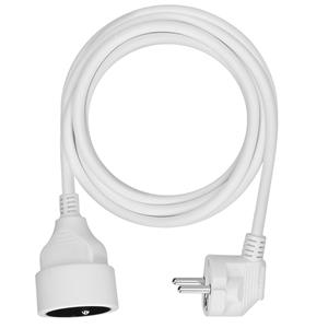 Solight PS03X, predlžovací prívod 3m, 1 zásuvka, 16A/3680W, PVC, biely