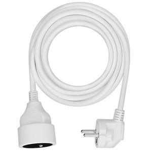 Solight PS04X, predlžovací prívod 5m, 1 zásuvka, 16A/3680W, PVC, biely