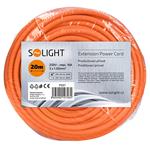 Solight PS07, predlžovací kábel - spojka, 1 zásuvka, oranžová, 20m