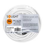 Solight PS19, predlžovací kábel 230V 1x zásuvka 15,0m biely