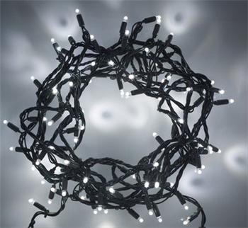 Solight reťaz LED, 60 LED, 10m, prívod 3m, IP20, studená biela