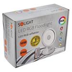 Solight RGB LED reflektor, 10W, diaľkový ovládač, bielo-strieborný