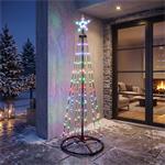 Solight smart vianočný stromček, 150 LED, 1,5m, IP44, RGB, diaľkový ovládač + BT aplikácia