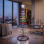 Solight smart vianočný stromček, 150 LED, 1,5m, IP44, RGB, diaľkový ovládač + BT aplikácia