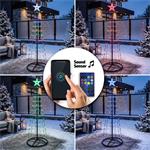 Solight smart vianočný stromček, 150 LED, 1,5m, IP44, RGB, diaľkový ovládač + BT aplikácia