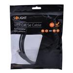 Solight SSC1103E, patch kábel RJ45, cat.5e, UTP, 3,0m, čierny