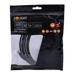 Solight SSC1105E, patch kábel RJ45, cat.5e, UTP, 5,0m, čierny
