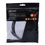 Solight SSC1115E, patch kábel RJ45, cat.5e, UTP, 1,5m, čierny