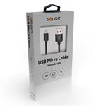 Solight SSC1401, USB kábel, USB 2.0 A - USB B micro konektor, 1m, blister