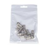 Solight SSN6100E, anténny F-konektor, skrutkovacie, priemer: 6,5mm, 10ks, sáčok