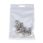 Solight SSN6100E, anténny F-konektor, skrutkovacie, priemer: 6,5mm, 10ks, sáčok