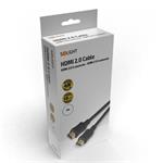 Solight SSV1223, kábel HDMI v 2.0 M/M Gold, prepojovací 3,0m
